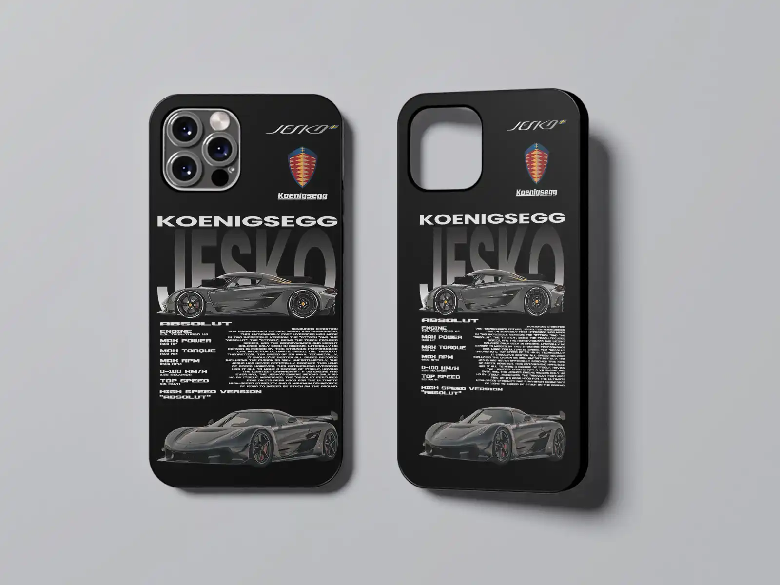 KOENIGSEGG JESKO BLACK Custom iPhone Case Series